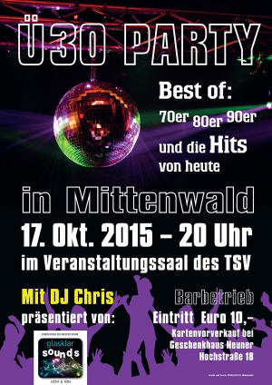 Ü30 Party TSV Turnhalle